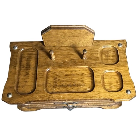 VTG Mele Co Designer Valet/Jewelry Box with‎ Gold Velvet Lining MCM - Picture 2 of 11